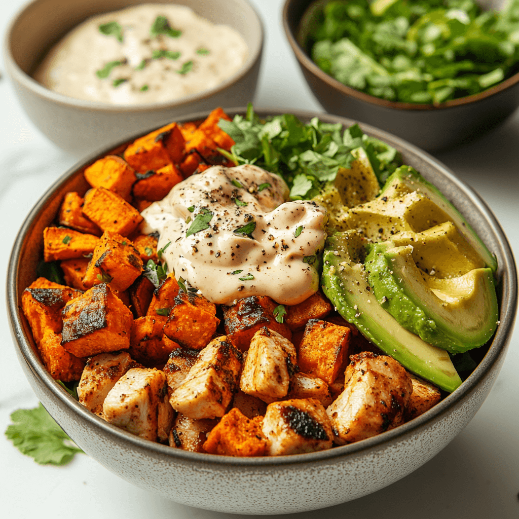 Delicious and nutritious Chicken and Sweet Potato dish, cooked to perfection.
